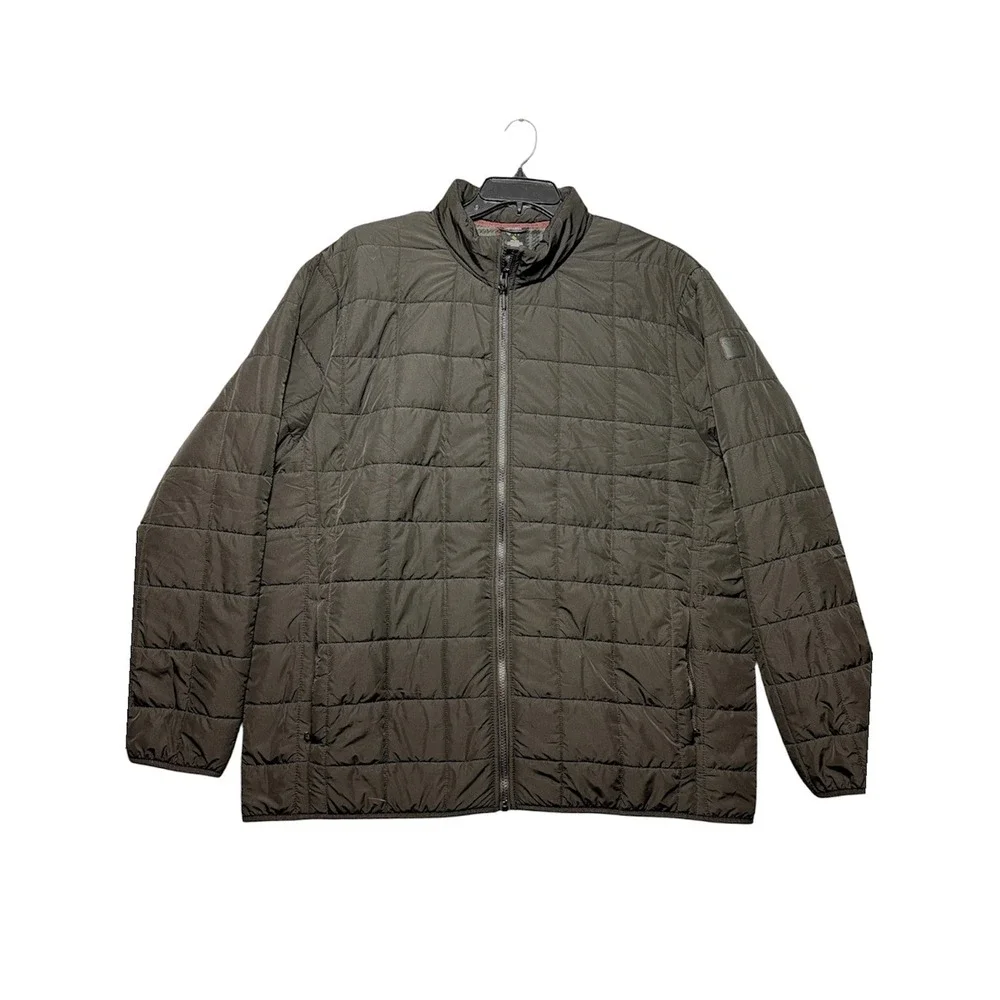 Voyager Puffer Jacket Mens XXL Black Plaid Lined Quilted Full Zip A0252014AF